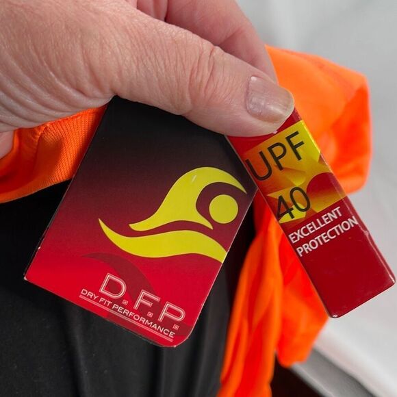 D.F.P. Size large bright orange dry fit pullover - Picture 6 of 8